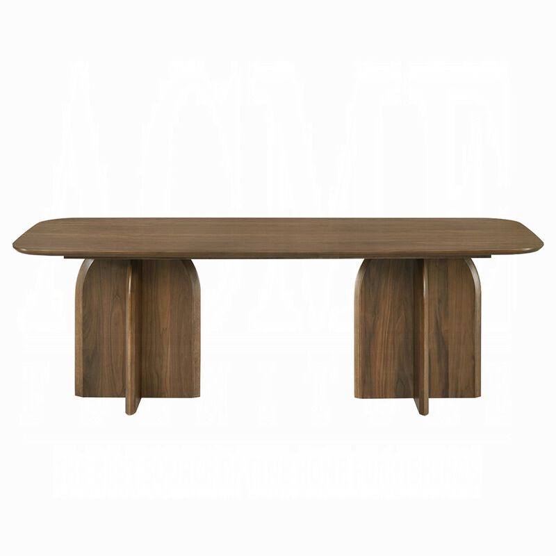 Dio Dining Table, 94 Inch Top, Cross Pedestal Base, Dark Walnut Brown image number 2