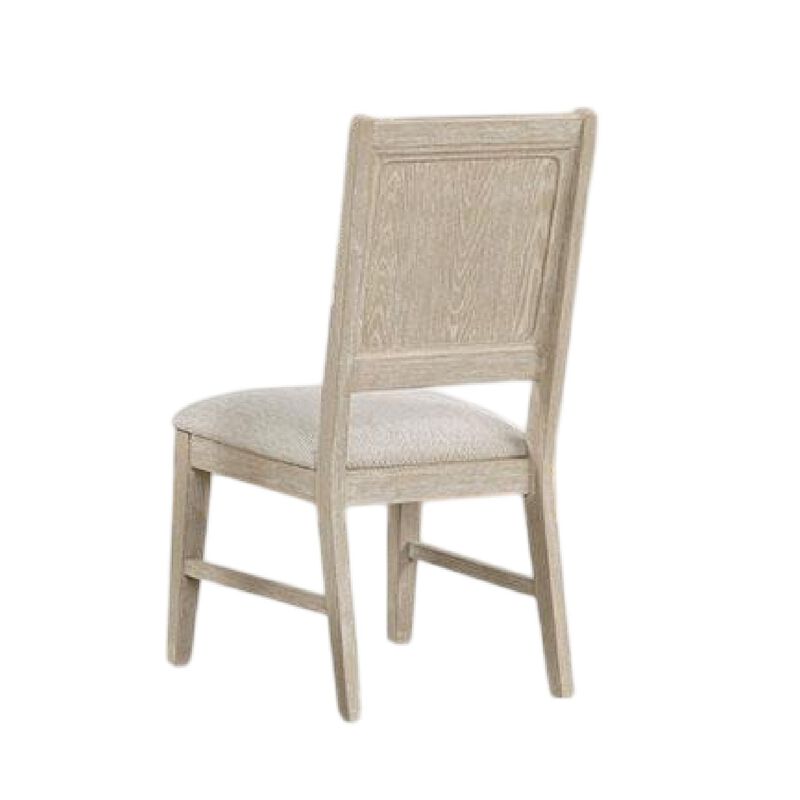Rozie Dining Side Chair Set of 2, Tapered Legs, Light Oak Poplar Wood