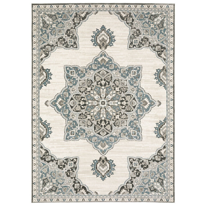 HomeRoots Medallion Area Rug