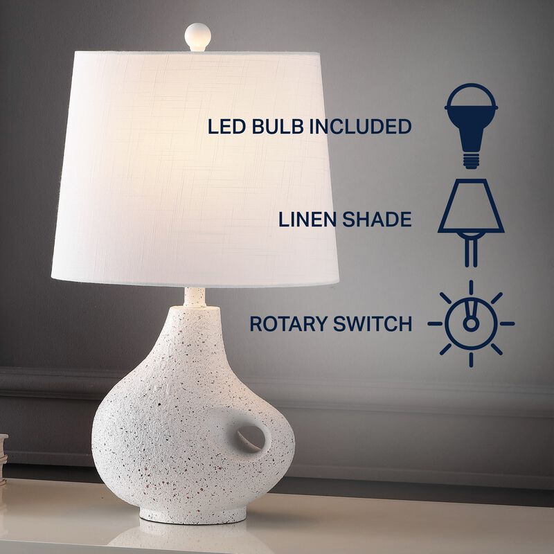 Charlotte Minimalist Designer Iron/Resin Oval Shade LED Table Lamp