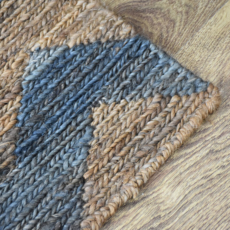 HAND KNOTTED SUMAK JUTE ECO-FRIENDLY Contemporary AREA RUGS  - Rectangle Shape, Contemporary, High Pile, Natural Fiber, Outdoor Indoor Handmade Area Rugs (J00077) image number 4