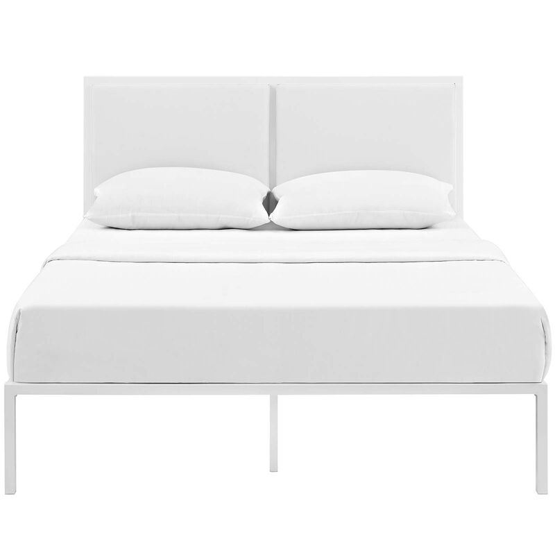 Modway - Della King Vinyl Bed White image number 4