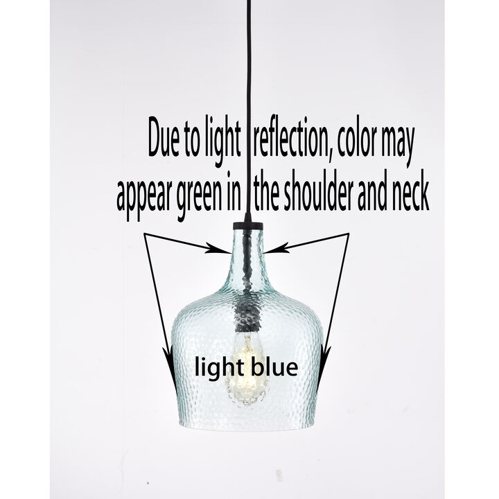 Indigo Mouth-blown Antique Black Pendant Chandelier