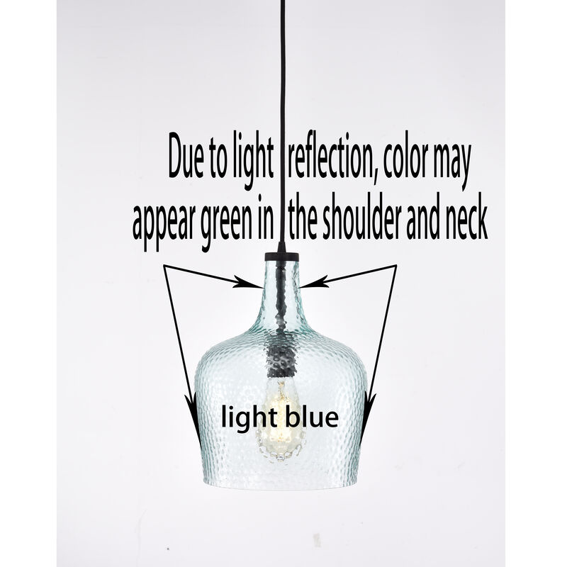 Indigo Mouth-blown Antique Black Pendant Chandelier image number 1