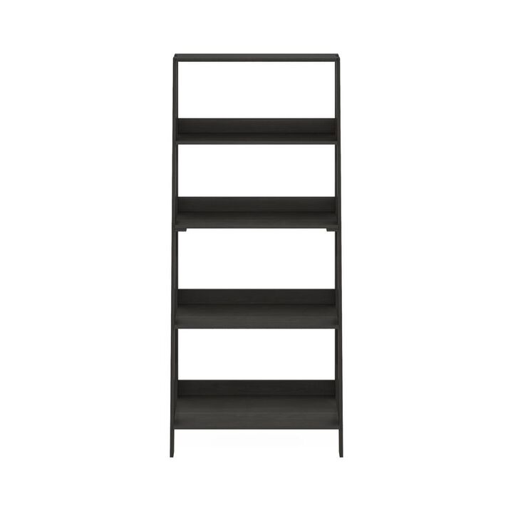 Furinno 5-Tier Ladder Bookcase Display Shelf, Espresso