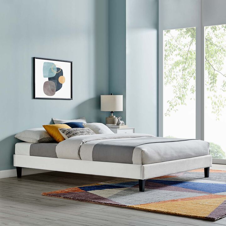 Modway - Reign Twin Performance Velvet Platform Bed Frame