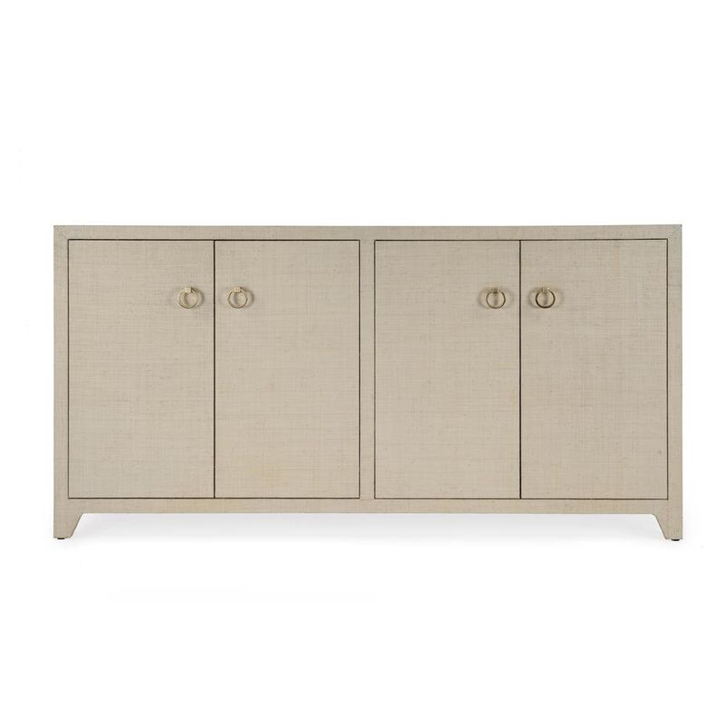 Starlight Canyon Home Buffet Cabinet with Storage - Large 4 Door Side Board in Oak Finish image number 3