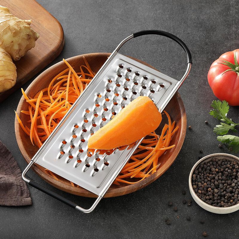 Stainless Steel Professional Cheese Flat Grater with Anti-Slip Handle image number 7