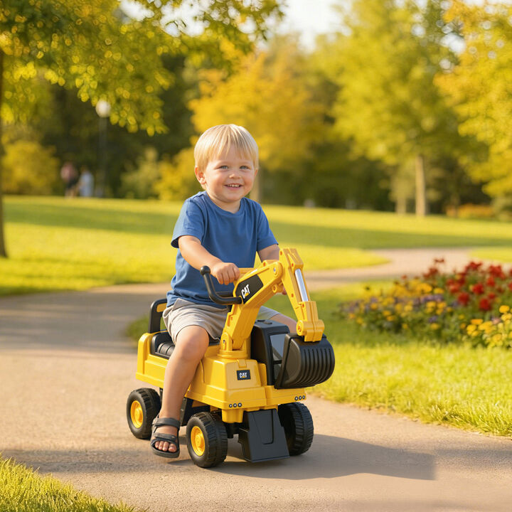 BreeBe Kids Construction Excavator Ride On with Storage