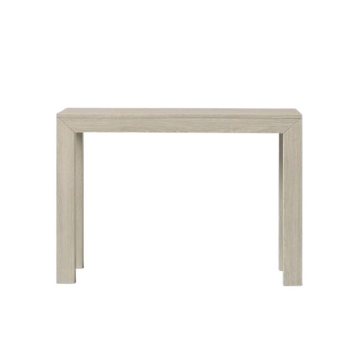 Hivvago Solid Wood Modern Accent Console Table / Sofa Table in Beige Seashell Finish