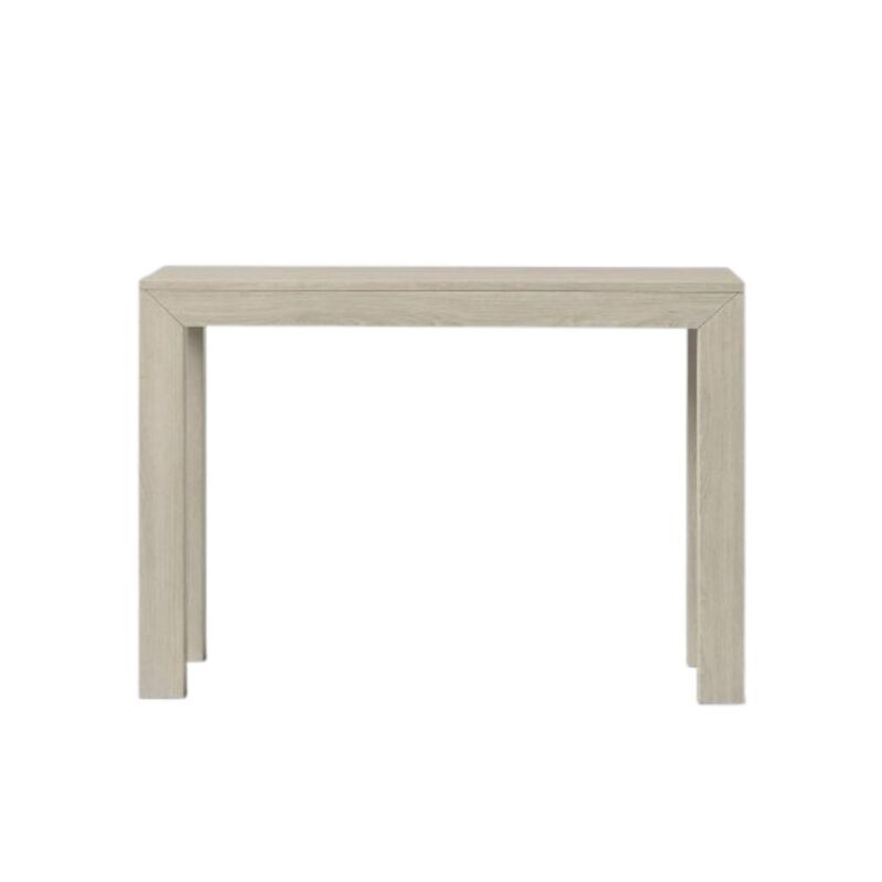 Hivvago Solid Wood Modern Accent Console Table / Sofa Table in Beige Seashell Finish
