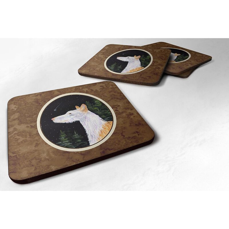 Caroline's Treasures SS8499FC Starry Night Ibizan Hound Foam Coasters Set of 4 (Set of 4), 3.5 H x 3.5 W, Multicolor image number 0