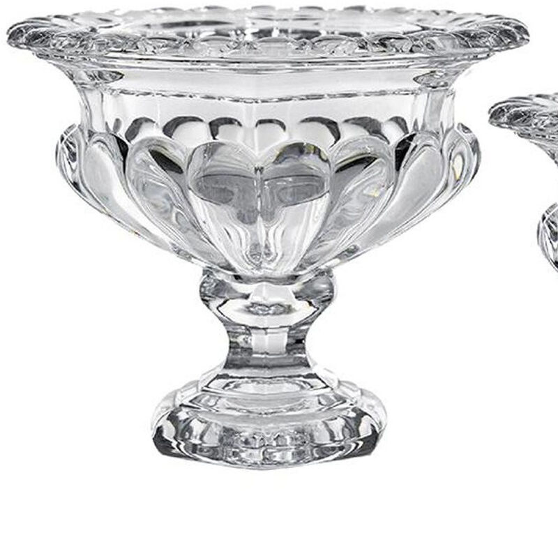 HomeRoots Set of Two Clear Glass Round Bowl Table Vases image number 2