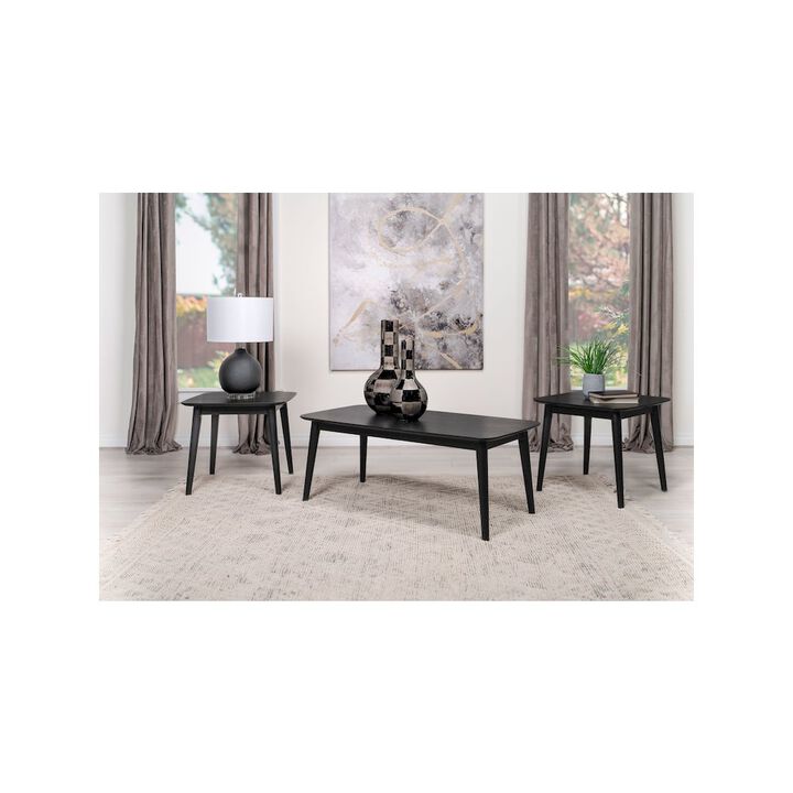 Coaster Radley 3-piece Rectangular Coffee Table Set Black
