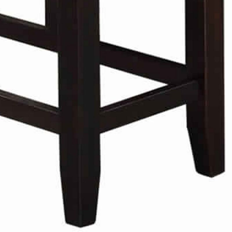 Tufted High Bench With Tapered Legs Silver and Brown