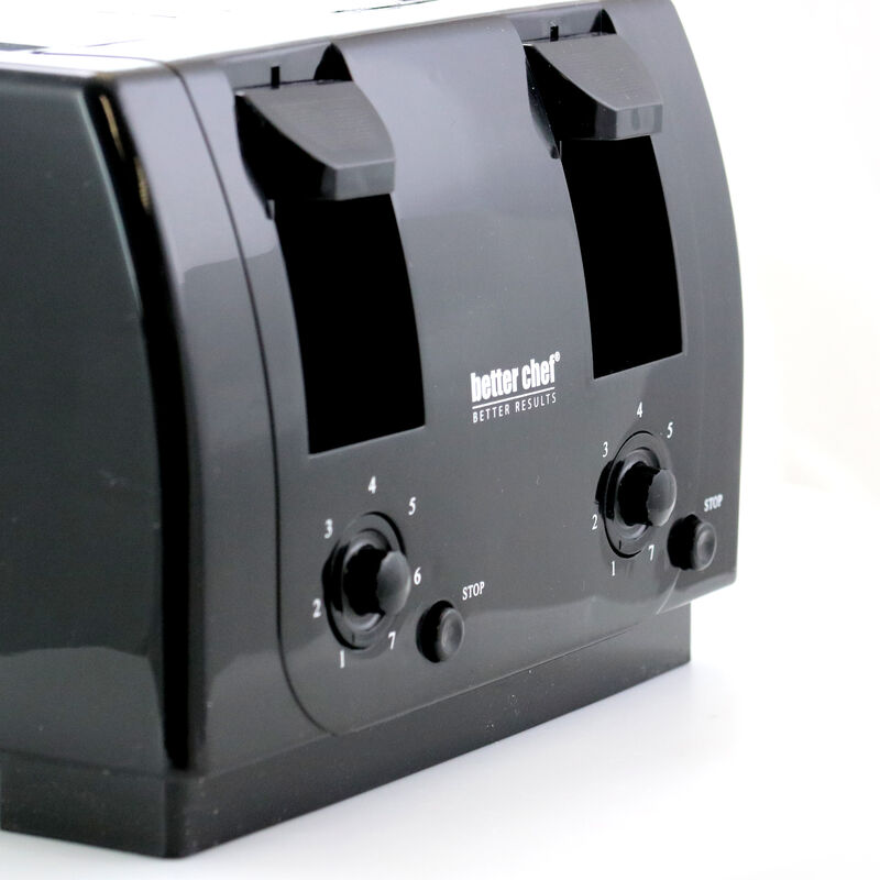 Better Chef 4 Slice Dual Control Toaster in Black