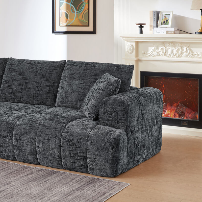 Criki Chenille L-Shape Sectional Sofa image number 6