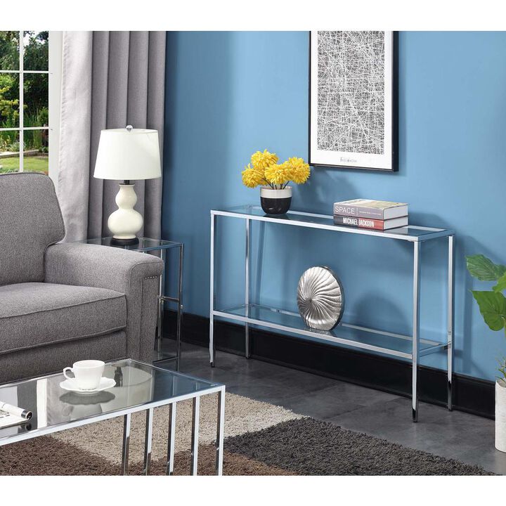 Convenience Concepts Nadia Chrome Console Table