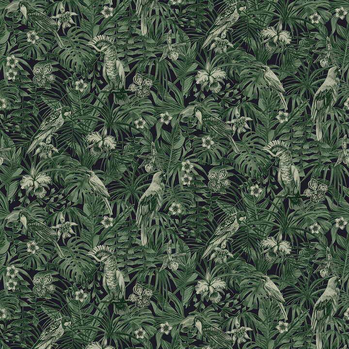Susila Green Tropical Wallpaper