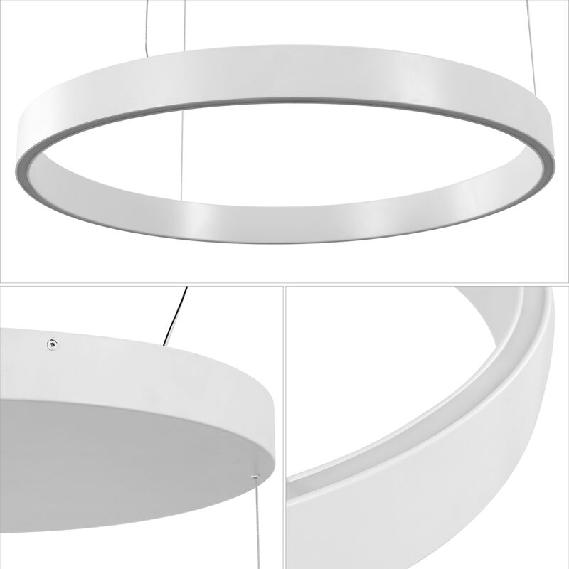 Jense Minimalist Modern Metal Adjustable Dimmable Ring LED Pendant