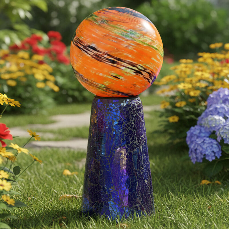 Mosaic Gazing Globe Stand image number 1