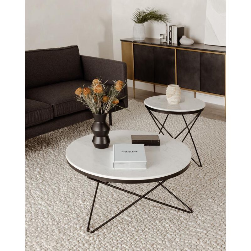 Moe&rsquo;s Haley Side Table Black Base