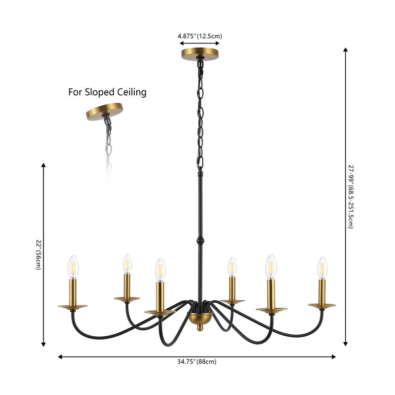 Wicklow Bohemian Farmhouse Iron LED Chandelier
