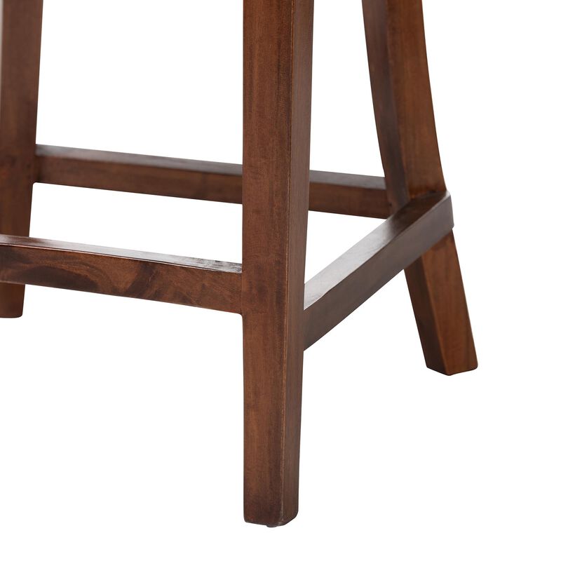 bali & pari Franco Counter Stool - Sculpted Seating with Woven Rattan Backrest and Upholstered Seat for Kitchen or Lounge image number 5