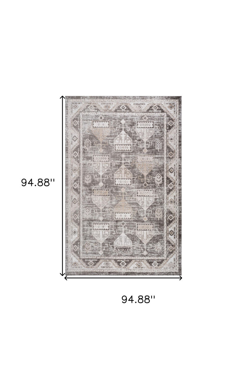 HomeRoots Abstract Distressed Area Rug image number 3