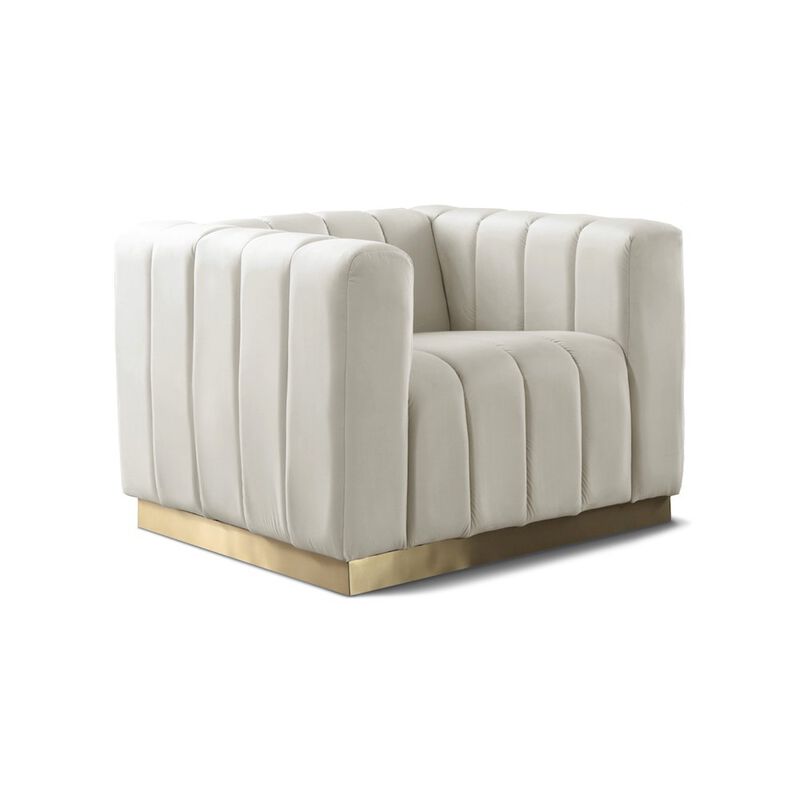 Meridian Furniture Marlon Cream Velvet Chair