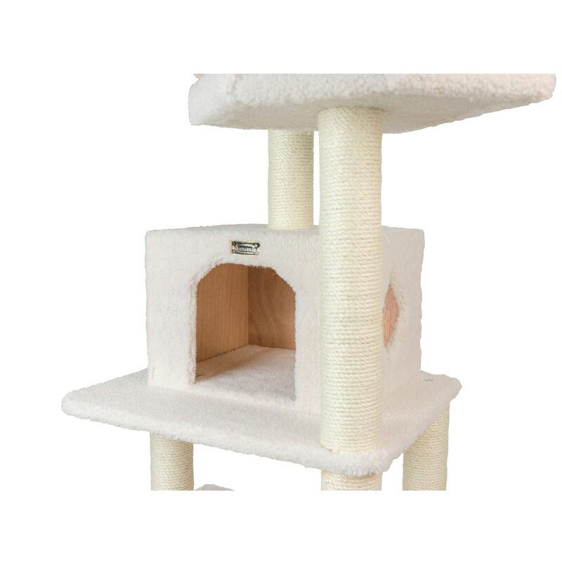 Armarkat Real Wood Cat Tree In Ivory, Jackson Galaxy Approved, Six Levels