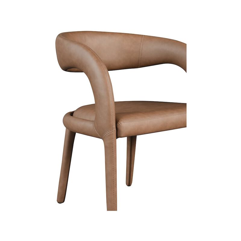 Meridian Furniture Sylvester Brown Vegan Leather Dining Chair