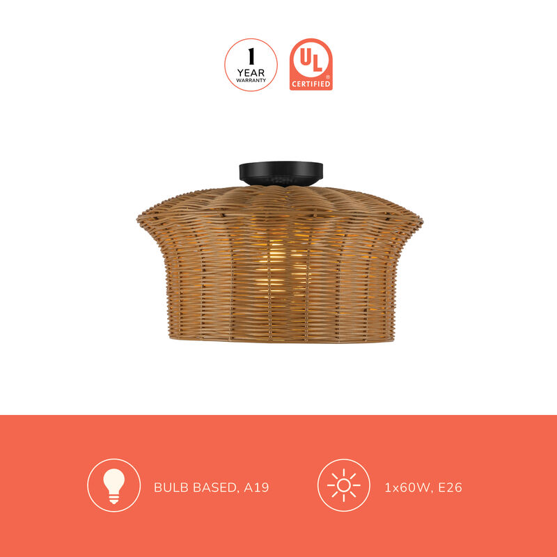 Kai 16 in Socket Semi Flush Mount image number 5