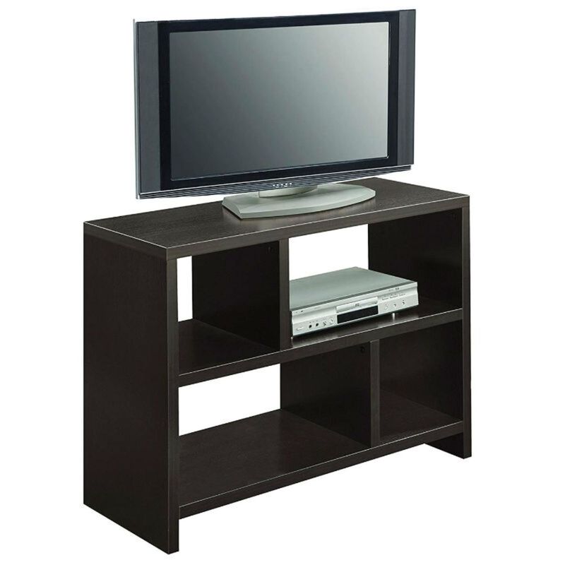 Hivvago Modern 2-Shelf Bookcase Console Table in Espresso Wood Finish