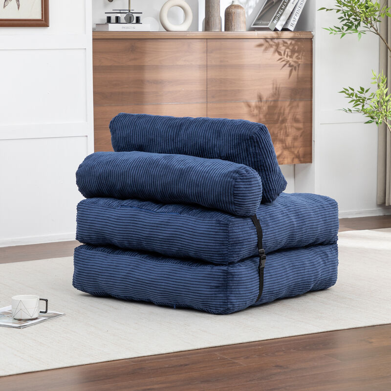 GOODSILO Versatile Folding Sofa Bed Convertible Sleeper Chair with Pillow Support Portable Fold Out Lounger image number 6