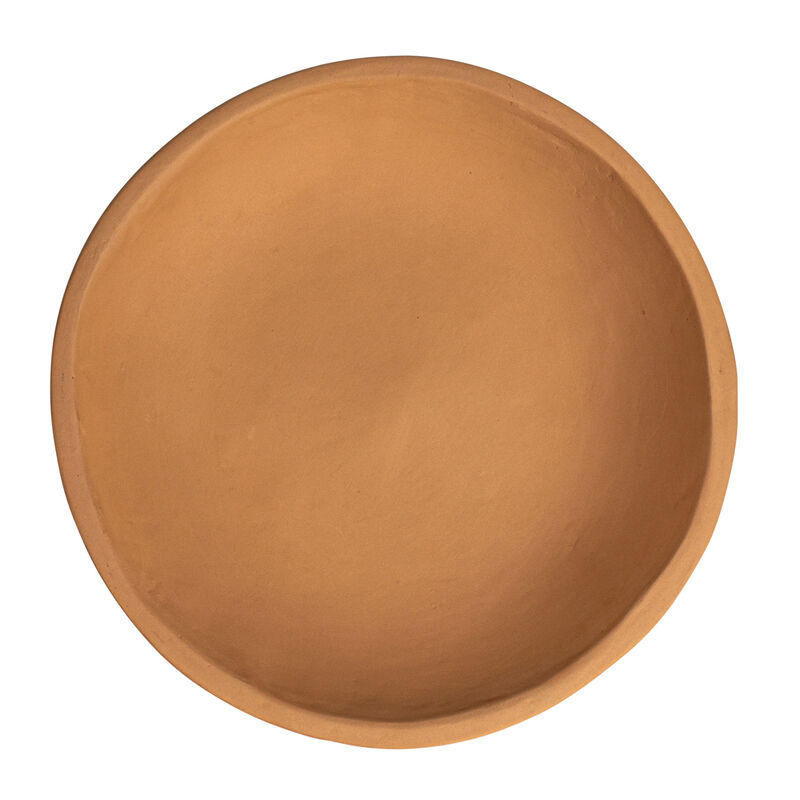 Boho Shallow Terracotta Serving Bowl, Distressed Finish image number 3