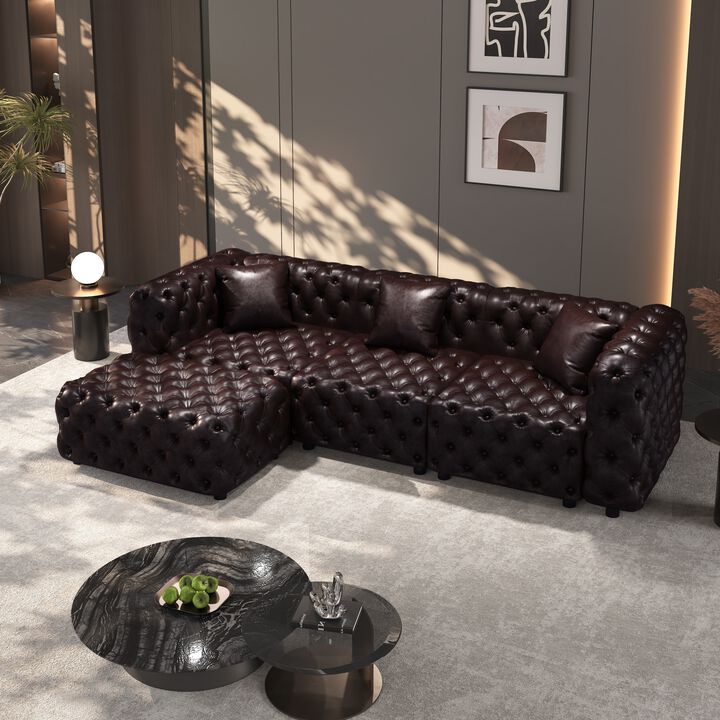105.7" Modular Sectionals with 1 Ottoman