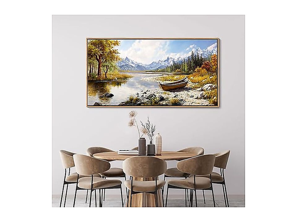 Fall Mountain Landscape Wall Art Nature Forest Canvas Living Room Bedroom Dining