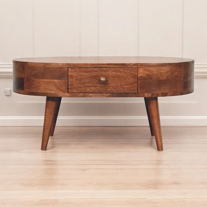 Artisan Furniture Solid Wood Honey Caramel Coffee Table