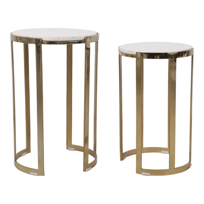 Morwar Set of 2 Marble Top Tables image number 2