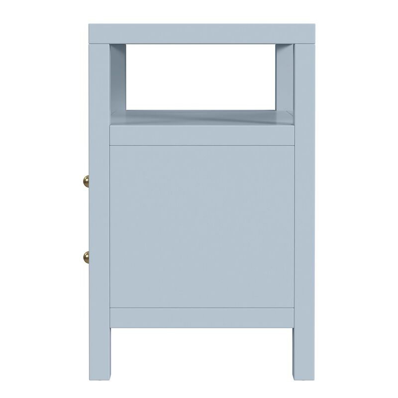 Butler Specialty Nora 21 in. W Rectangular Wood 2 Drawer Nightstand, Light Blue image number 4