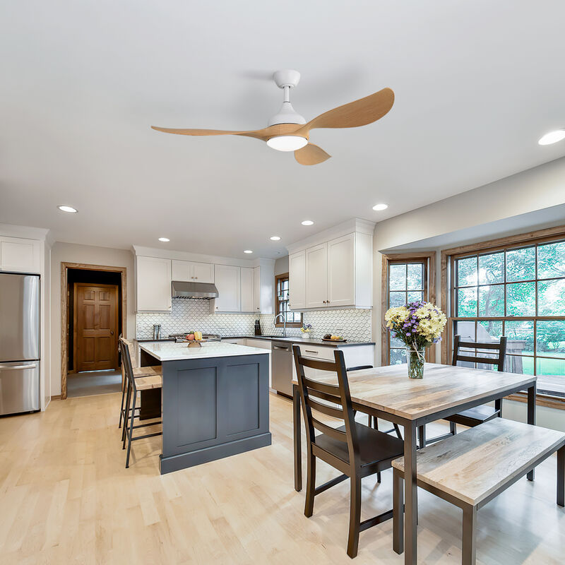 ELEMENT ACE 56 Inch Modern Ceiling Fan with Dimmable LED Light Quiet DC Reversible Motor for Indoor Outdoor Use image number 8