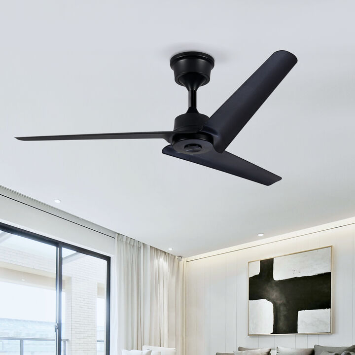 ELEMENT ACE 52 Inch 3 Blade Reversible DC Motor Ceiling Fan with Multi-Function Remote Control Suitable for Indoor Outdoor Use in Bedroom Living Room Patio