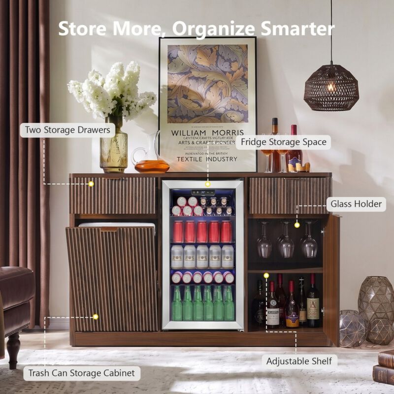 Cekfal Mini Fridge Wine Bar Sideboard Cabinet image number 6