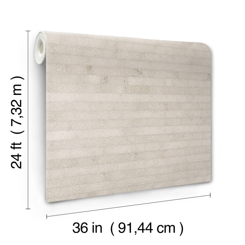 Handcrafted Paper Beige Wallpaper (Set of 2) image number 3