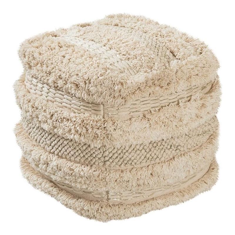 TOV Furniture Yorba Cotton Pouf image number 0