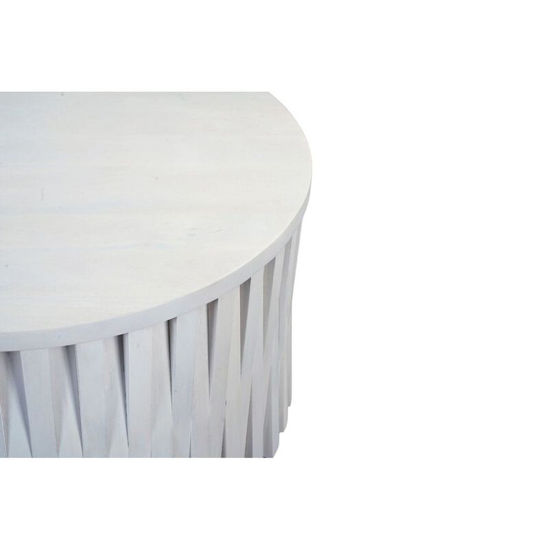 Carolina Chair & Table Hatteras Woven Coffee Table - Whitewash