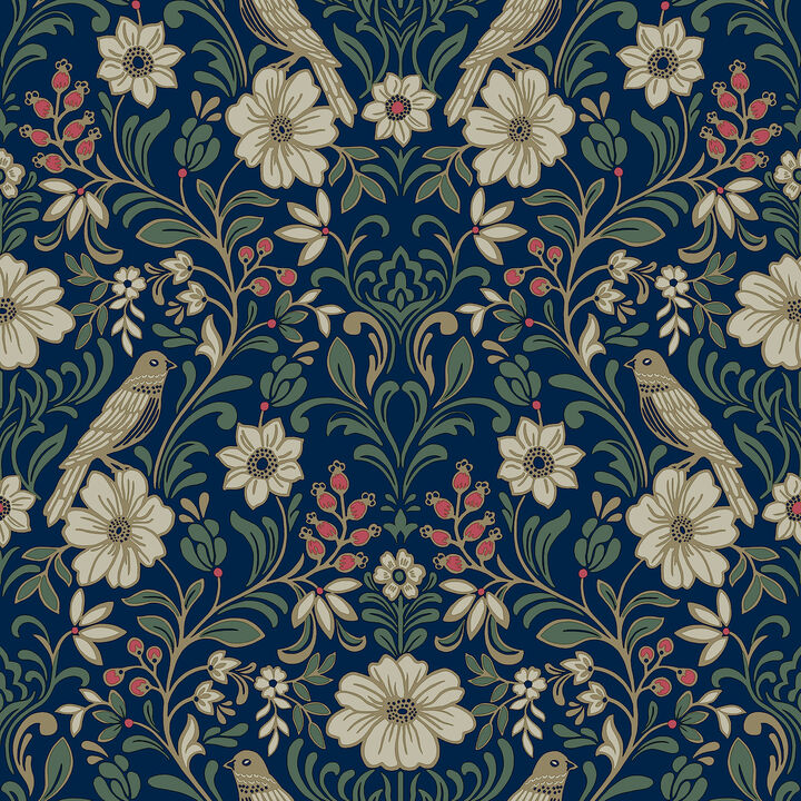 Colette Navy Wallpaper
