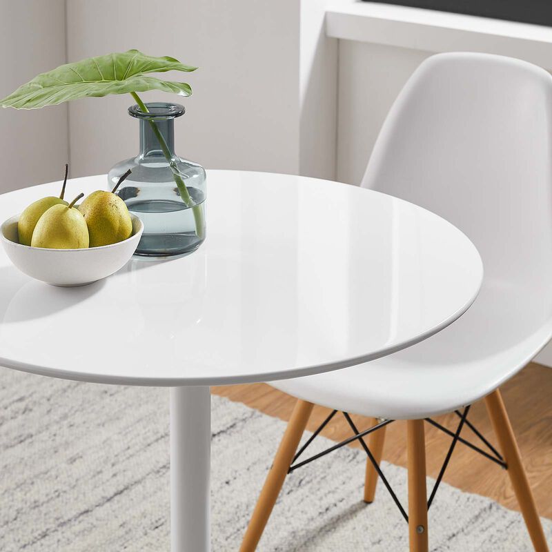 Modway - Lippa 28" Round Wood Top Dining Table White