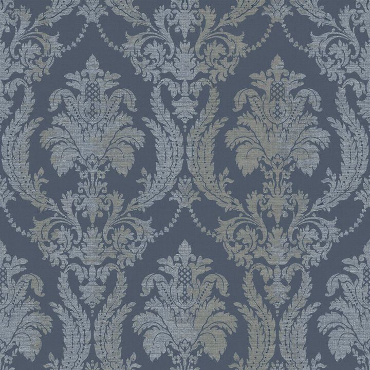 Italian Style Damasco Thema Blue Wallpaper 28809